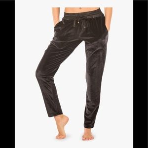 NWT $160 Fierce + Regal The Velvet Jogger Women Sz 6 Navy & Black